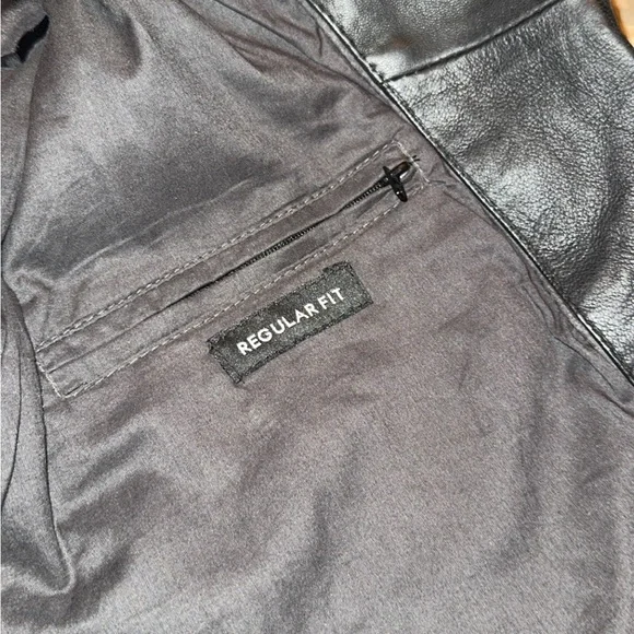 Free People Embroidered Black Leather Moto Jacket with Fringe - Floral Detail - Picture 12 of 13